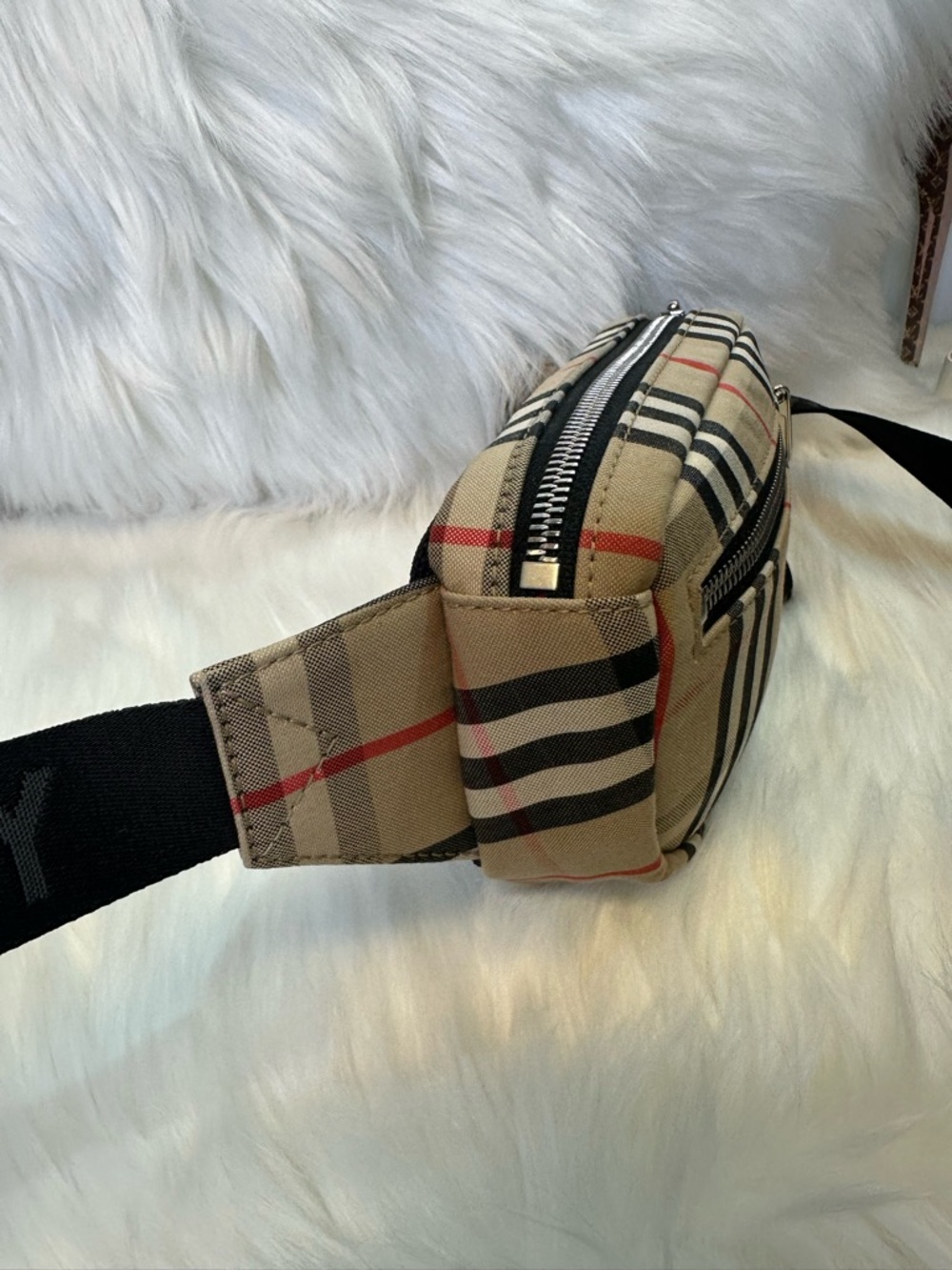 Burberry Classic Nova Check Tan and Black Belt Bag - Picture 6 of 17